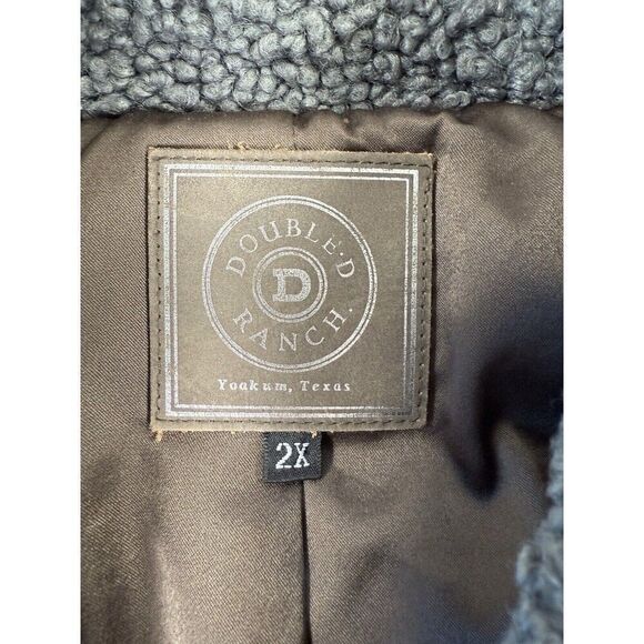 Double D Ranch Wool Western Jacket Judge Roy Bean Tweed Elbow Patches 2X READ - Picture 8 of 16